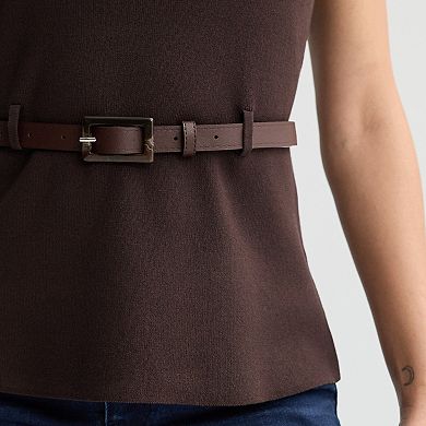 Women's Nine West Belted Peplum Top