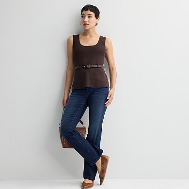 Women's Nine West Belted Peplum Top