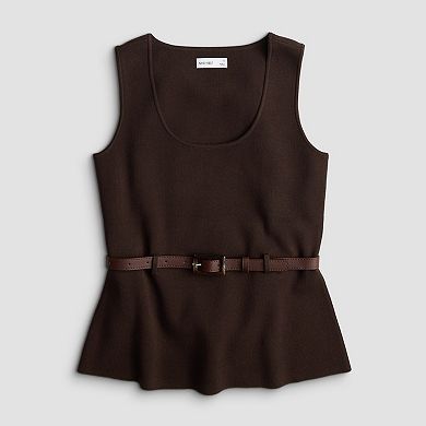 Women's Nine West Belted Peplum Top