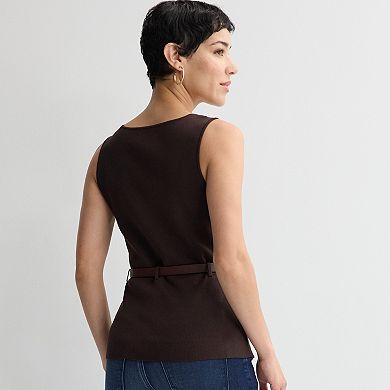 Women's Nine West Belted Peplum Top