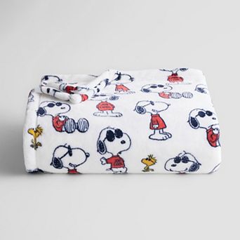 The Big One® Peanuts Snoopy & Woodstock Joe Cool Plush Throw Blanket