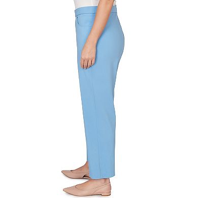 Plus Size Alfred Dunner Tailored Stretch Comfort Waistband Front Pocket Pants