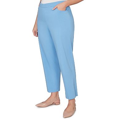 Plus Size Alfred Dunner Tailored Stretch Comfort Waistband Front Pocket Pants