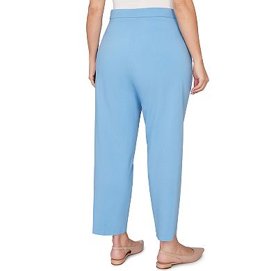 Plus Size Alfred Dunner Tailored Stretch Comfort Waistband Front Pocket Pants