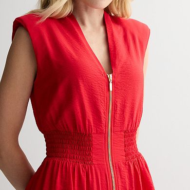 Women's Nine West Zip Front Mini Dress