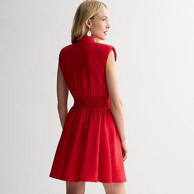 Women's Nine West Zip Front Mini Dress