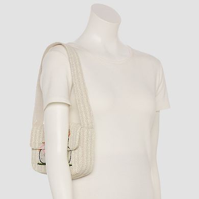 SOL and MER Beaded Baguette Shoulder Bag