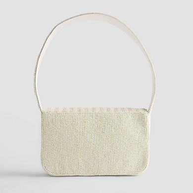SOL and MER Beaded Baguette Shoulder Bag