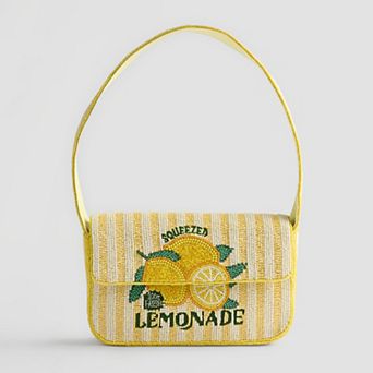 SOL and MER Beaded Baguette Shoulder Bag