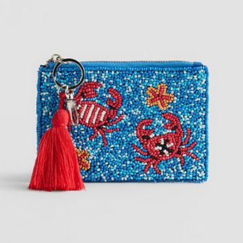 SOL and MER Beaded Coin Purse