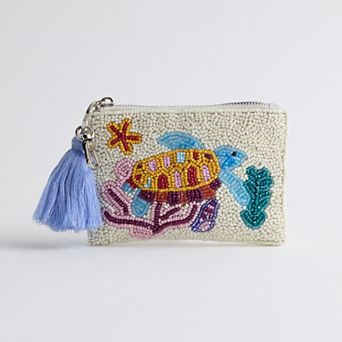 SOL and MER Beaded Coin Purse