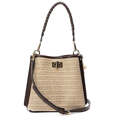 BCBGeneration Triple Entry Bucket Bag with Handoff & Crossbody Strap