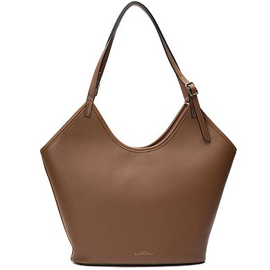 BCBGeneration Triple Entry Tote with Buckle Strap & Bag Charm