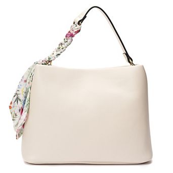 BCBGeneration Triple Compartment Satchel Bag with Woven Scarf Chain