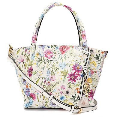BCBGeneration Floral Satchel with Removable Pouch & Scarf