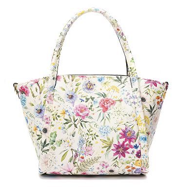 BCBGeneration Floral Satchel with Removable Pouch & Scarf