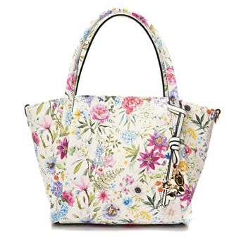 BCBGeneration Floral Satchel with Removable Pouch & Scarf