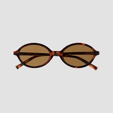 Women's Cali Blue 53mm Plastic Oval Sunglasses