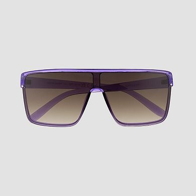 Women's Cali Blue 144mm Plastic Shield Sunglasses