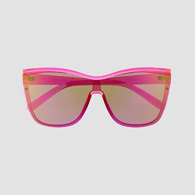 Women's Cali Blue 145mm Plastic Shield Sunglasses