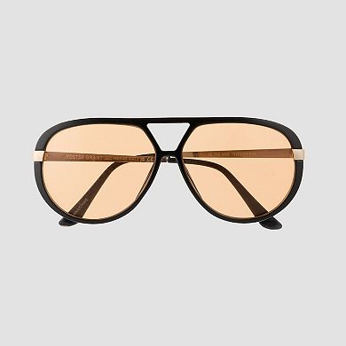 Women's Cali Blue 51mm Plastic Aviator Sunglasses