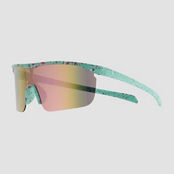 Men's Cali Blue 156mm Plastic Shield Sunglasses
