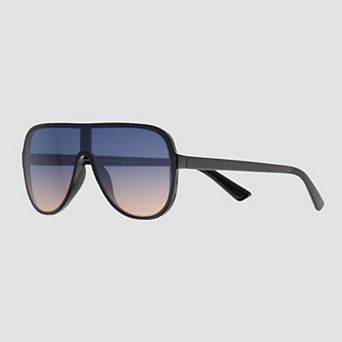 Men's Cali Blue 136mm Plastic Aviator Sunglasses
