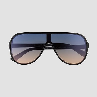 Men's Cali Blue 136mm Plastic Aviator Sunglasses