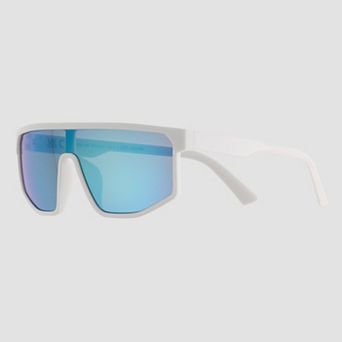 Men's Cali Blue 135mm Plastic Shield Sunglasses
