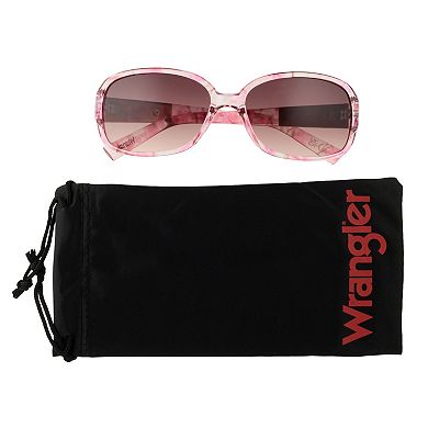 Women's Wrangler 60mm Plastic Rectangle Sunglasses