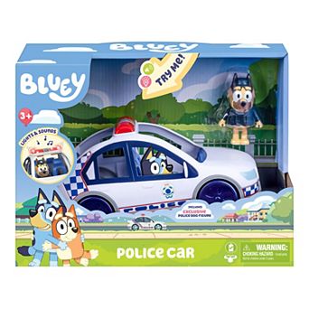 Bluey Police Car with Lights and Sounds & Exclusive Police Dog Figure Toy