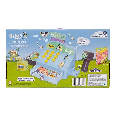 BLUEY Role-Play Cash Register with Music, Phrases & Sounds