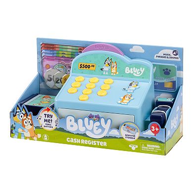 BLUEY Role-Play Cash Register with Music, Phrases & Sounds