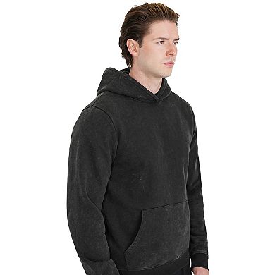 Men’s Vintage Acid Wash Pullover Hoodie Ultra-Soft 450 GSM