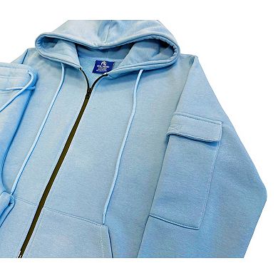 Men’s 2-Piece Cargo Jogger Sweatsuit - Heavy Duty Cotton Blend