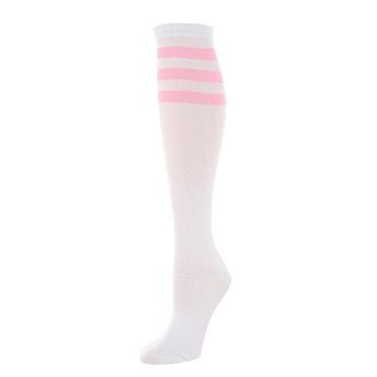 CTM Women's Top Striped Knee-High Fashion Sock (1 Pairs)