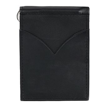Li Men's Lambskin Leather Money Clip and Wallet