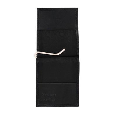Li Men's Lambskin Leather Money Clip and Wallet
