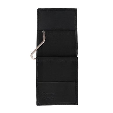 Li Men's Lambskin Leather Money Clip and Wallet