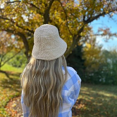 CTM Women's Sherpa Reversible Bucket Hat