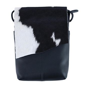 Women's Western Leather Cow Print Crossbody Purse