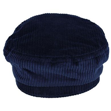 CTM Women's Chunky Corduroy Cabbie Hat