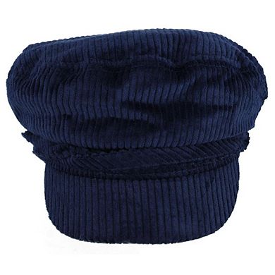 CTM Women's Chunky Corduroy Cabbie Hat
