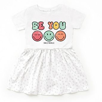 The Juniper Shop SmileyWorld Be You Groovy Toddler Dress
