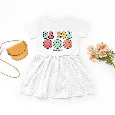 The Juniper Shop SmileyWorld Be You Groovy Toddler Dress