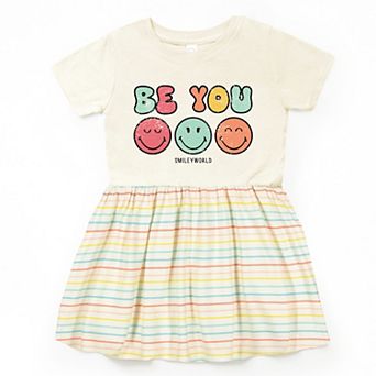 The Juniper Shop SmileyWorld Be You Groovy Toddler Dress