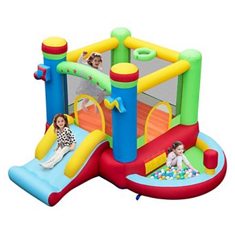 Bountech Inflatable Bounce House Kids Music-Themed Castle with Jumping Area without Blower