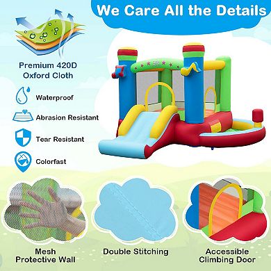 Bountech Inflatable Bounce House Kids Music-Themed Castle with Jumping Area without Blower