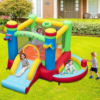 Bountech Inflatable Bounce House Kids Music-Themed Castle with Jumping Area without Blower