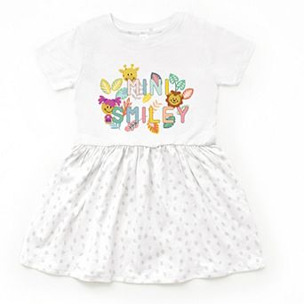 The Juniper Shop Mini Smiley Leaves Toddler Dress